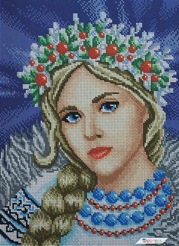 А3Н_512 Дівчина-зима (36,5*27 см), схема для вишивки бісером картини схема-вр-А3Н_512 фото