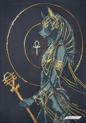 А3-К-1222 Бастет - богиня радости, веселья и любви, набор для вышивки бисером картины А3-К-1222 фото