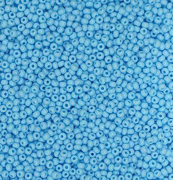 63000 Czech Preciosa beads 10 grams ceramic pale blue