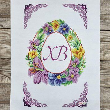 159 Easter towel (53*37 cm), bead embroidery kit