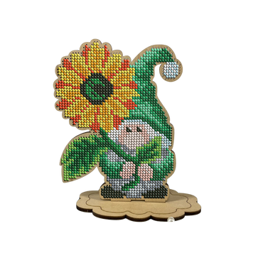 ФІН_091 Summer Gnome bead embroidery on wood kit