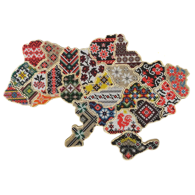 ФІН_205 Карта України, набір вишивки бісером по дереву ФІН_205 фото