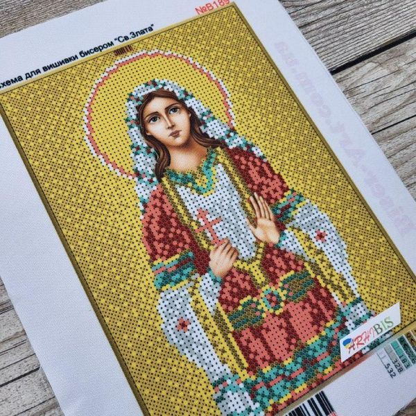 В189 Святая Злата (15*21 см), схема для вышивки бисером именной иконы схема-ба-В189 фото