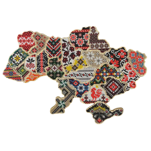 ФІН_205 Карта України, набір вишивки бісером по дереву ФІН_205 фото
