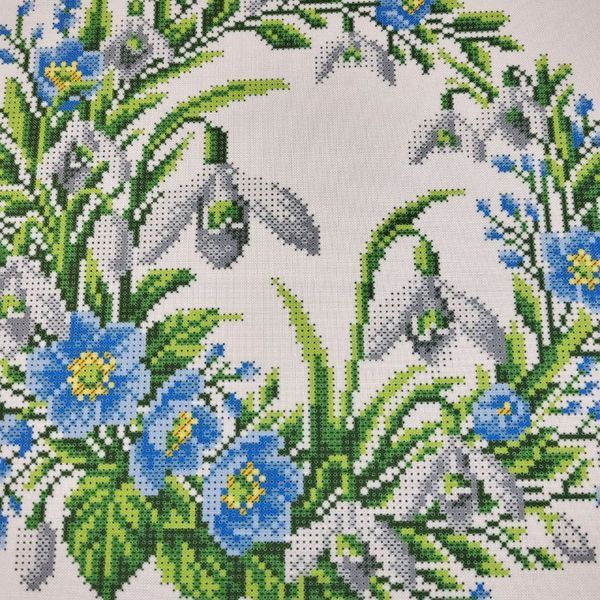 3535002 Snowdrops (35*35 cm), bead embroidery blank of the napkin
