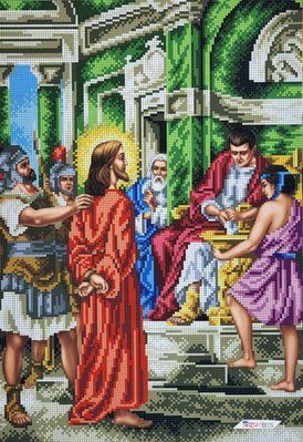В685 Иисуса приговаривают к смерти (Крестный путь), набор для вышивки бисером АБВ 00019446 фото