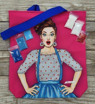 СВ27 Cutie (34*40*6 cm), bead embroidery kit of the tote bag