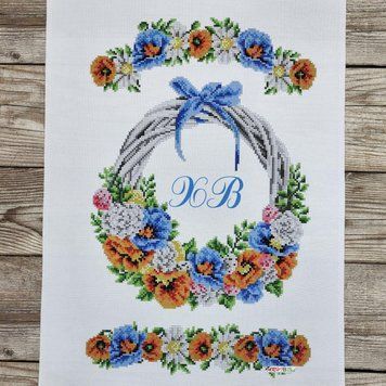158 Easter towel (53*37 cm), bead embroidery kit