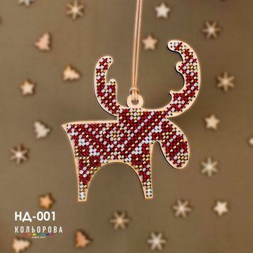 НД-001 Лісовий князь, набір для вишивки новорічної іграшки НД-001 фото