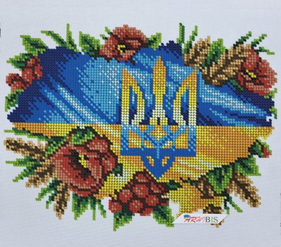А4Н_540 Україна у квітах, набір для вишивання бісером картини А4Н_540 фото