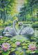 А795 Swans (30*42 cm), bead embroidery kit of the picture