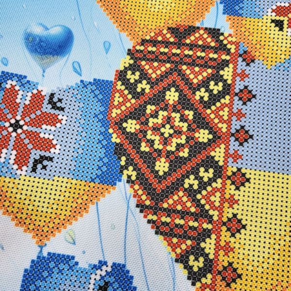 Tote bag_622 Hearts of Ukraine (38*42 cm), bead embroidery kit of the tote bag