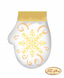 В-021 Золотая снежинка набор для вышивки бисером варежки ТА 00834 фото 3