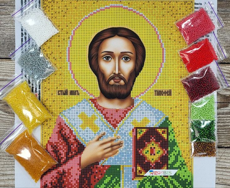 А210 Святой Тимофей, набор для вышивки бисером именной иконы А210 фото