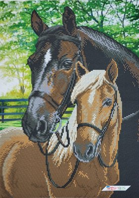 А3-К-1245 Пара, набор для вышивки бисером картины с лошадьми А3-К-1245 фото