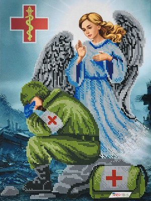 А3Н_524 Ангел Хранитель военных медиков, набор для вышивки бисером картины А3Н_524 фото