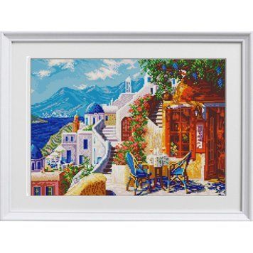 НИК-1284 Santorini (29*39 cm), bead embroidery pattern of the picture