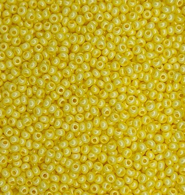 16986 чеський бісер Preciosa 10 грам перлинний жовтий світлий Б/50/0237 фото