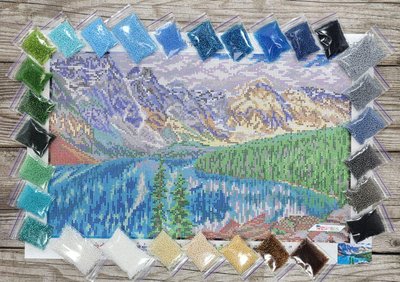 ТА-479 Озеро Морейн, набор для вышивки бисером картины АБВ 00000251 фото