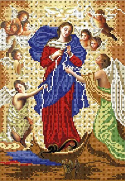 А4-И-455 She Who Unties Knots (21*29,7 cm), bead embroidery kit of the icon