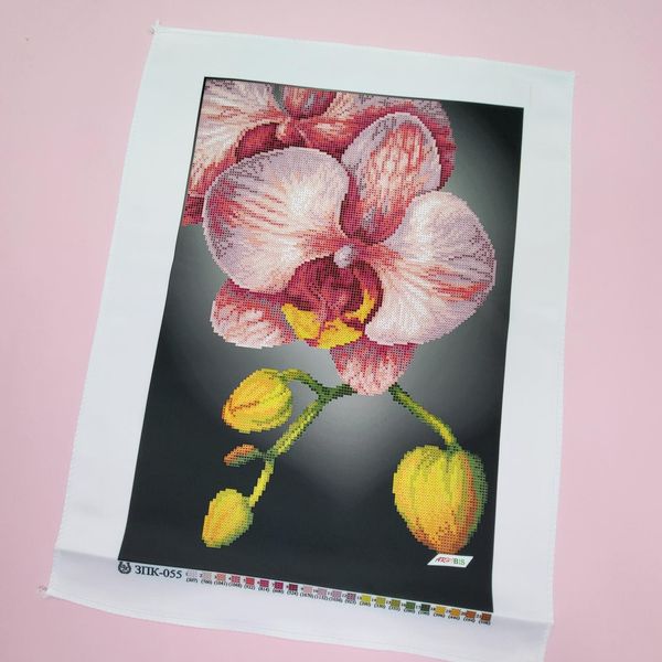 ЗПК-055 Рожева орхідея, набір для вишивання бісером картини ЗПК-055 фото