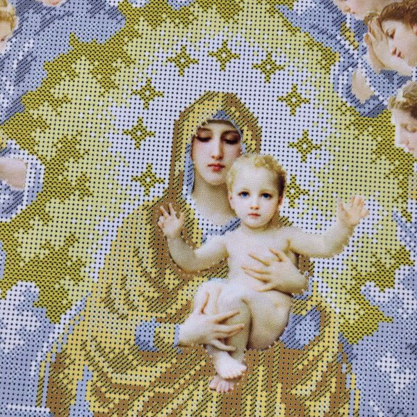 А3036 Богородиця з ангелами у золоті, набір для вишивки бісером ікони А3036 фото