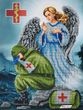 А3Н_524 Ангел Хранитель военных медиков, набор для вышивки бисером картины
