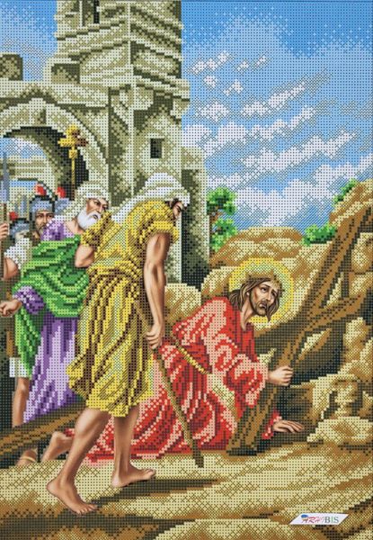 В687 Иисус падает первый раз под крестом (Крестный путь), набор для вышивки бисером В687 фото