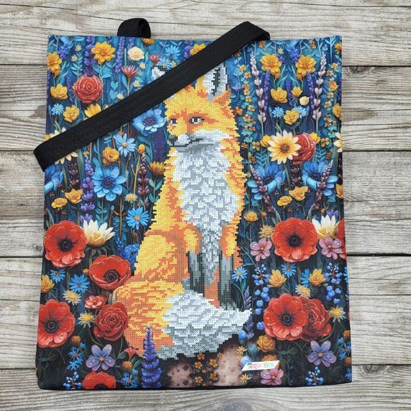 Tote bag_624 Red Fox (38*42 cm), bead embroidery kit of the tote bag