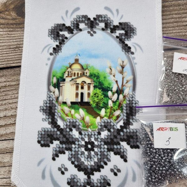 БК_074 Набір для вишивання бісером банта на кошик (11*140 см) БК_074 фото