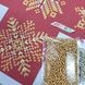 В-019 Золотые снежинки набор для вышивки бисером кубика-подвески ТА 00832 фото 8