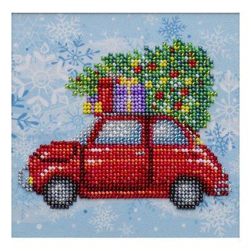 Т-1288 Christmas Holidays (13*13 cm), bead embroidery pattern of the picture