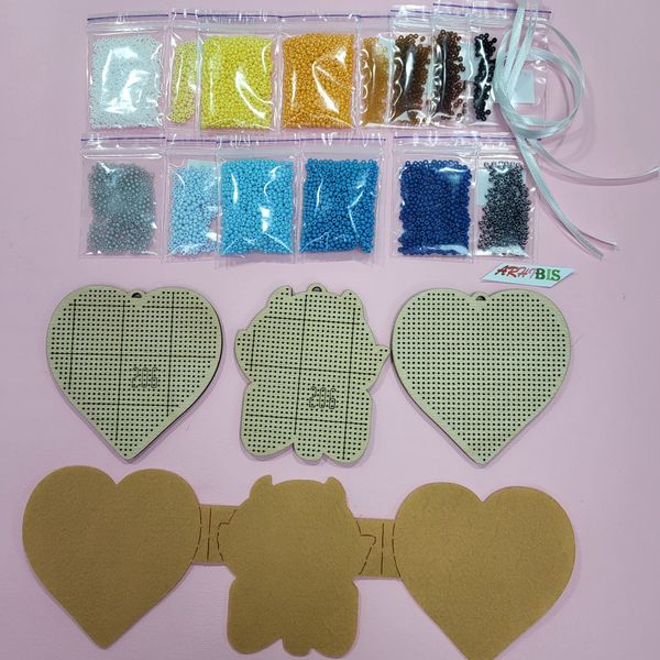 КНІ_206 Сердце Украины набор для вышивки бисером по дереву новогодних игрушек КНІ_206 фото