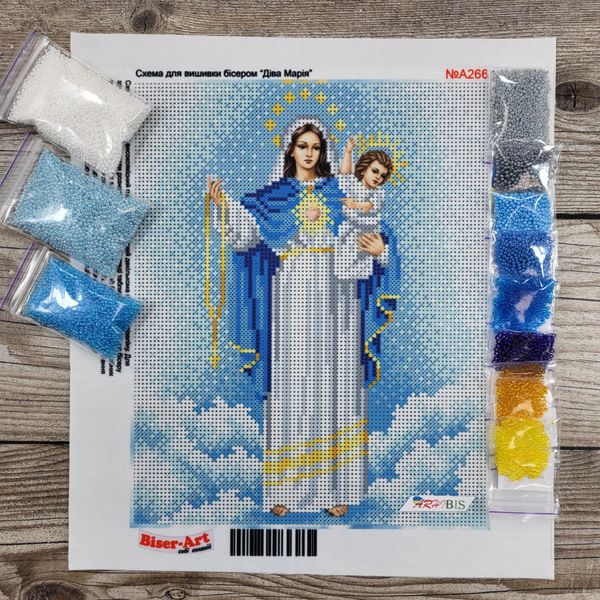 А266 Діва Марія, набір для вишивки бісером ікони А266 фото