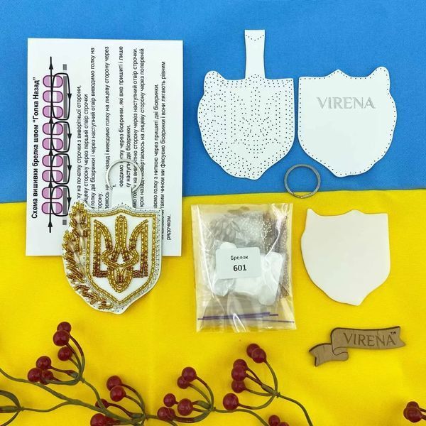 Брелок_601 Брелок з екошкіри (9*7 см), набір для вишивки бісером Брелок_601 фото