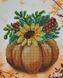 А4Н_564 Autumn Bouquet bead embroidery kit of the picture with sunflowers (23*19 cm), viburnum and pumpkin