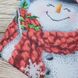 D-3526пч Веселий сніговик набір для вишивання бісером новорічного чобітка АБВ 00003880 фото 4