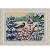 НИК-9852 Bird Feeder (29*39 cm), bead embroidery kit of the picture with birds