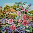 ЗПП-001 Hollyhocks (54*55 cm), bead embroidery kit for the picture