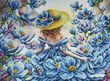 БС-3491 Girl in Flowers (27*36 cm), bead embroidery kit for a picture