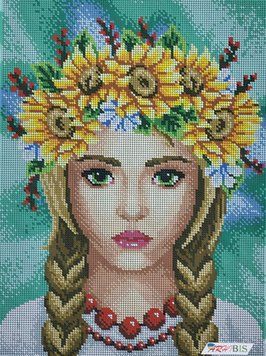 А3Н_516 Summer Girl (36,5*27 cm), bead embroidery kit of the picture