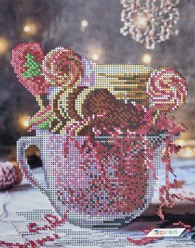 2480 Pink Dessert (21*29 cm), bead embroidery picture kit