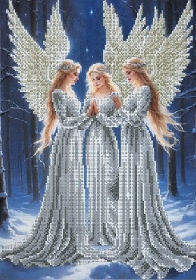 В702 Белоснежные ангелы, набор для вышивки бисером В702 фото