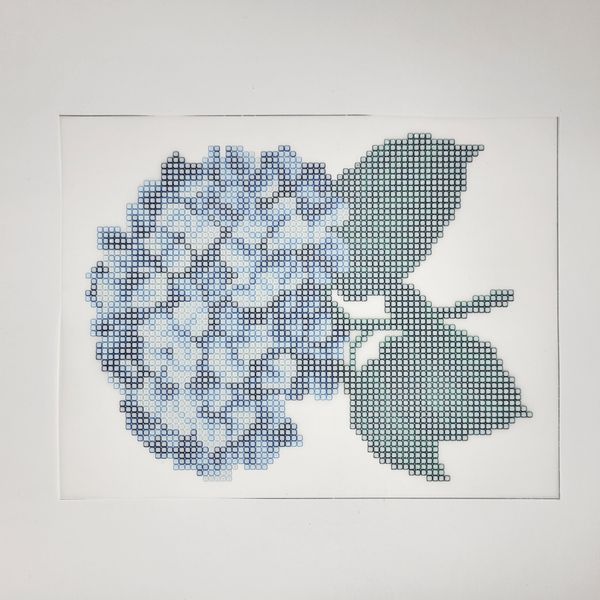 A5 Т-011 Hydrangea (14*18 cm), bead embroidery kit on an iron-on transfer
