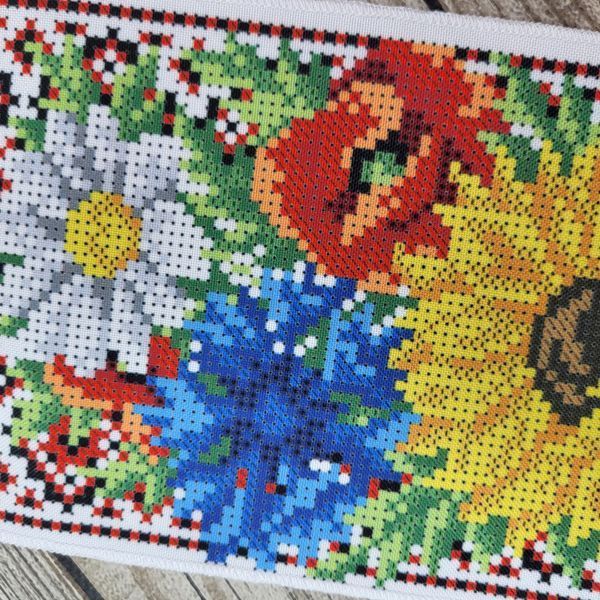 24206 Easter Basket Bow with Flowers (12*150 cm), bead embroidery kit