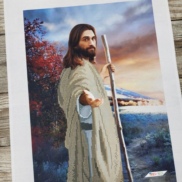 ТО150 Ісус веде нас за собою, набір для вишивки бісером ікони ТО150 фото