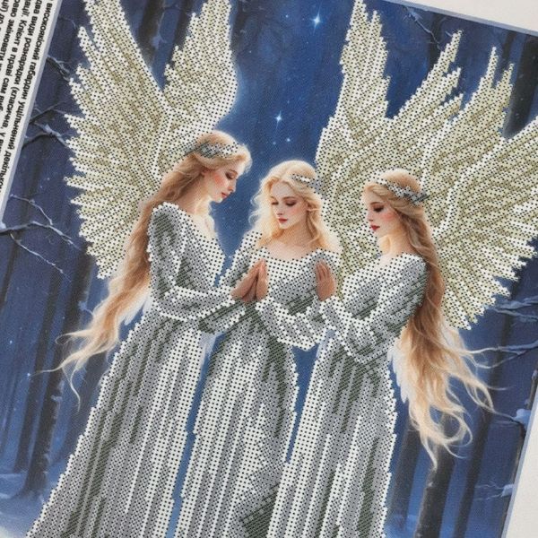 В702 Білосніжні ангели, набір для вишивки бісером В702 фото