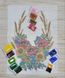 Ф-009 Польові квіти з колосками, набір для вишивки бісером по водорозчинному флізеліну Д 01214 фото 1