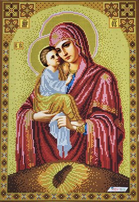 664 Божа Матір Почаївська, набір для вишивки бісером ікони 664 фото