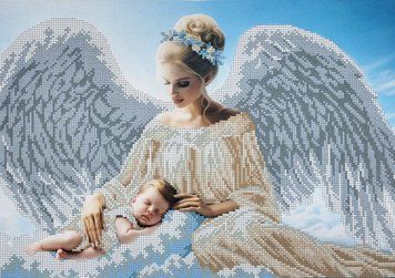 В706 Ангел Хранитель (30*42 см), схема для вышивки бисером картины схема-ба-В706 фото